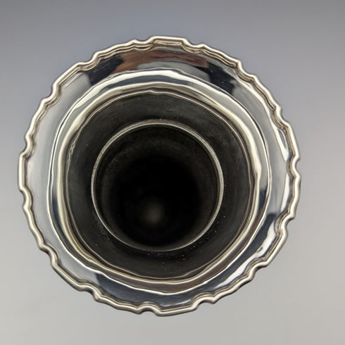 1909 British Antique Sterling Silver Medium Vase Pair 341g